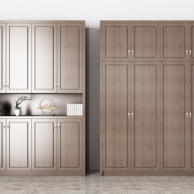 新中式衣柜鞋柜组合 装饰 书 柜子 柜门 金属 拉手摆件