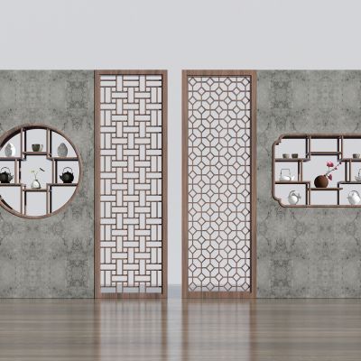 新中式花格博古架隔断