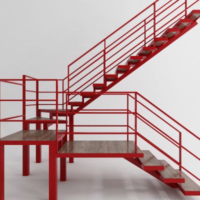 工业风铁艺楼梯