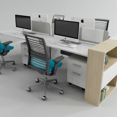 现代员工办公桌椅