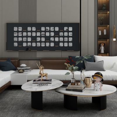 后现代沙发茶几组合