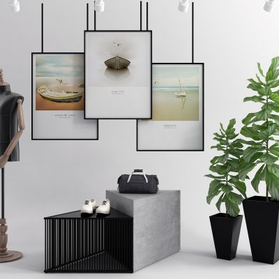 现代服装店展台