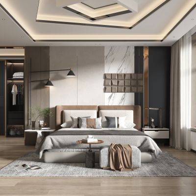 现代 家居卧室