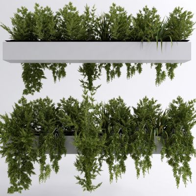 现代花坛绿植3D模型