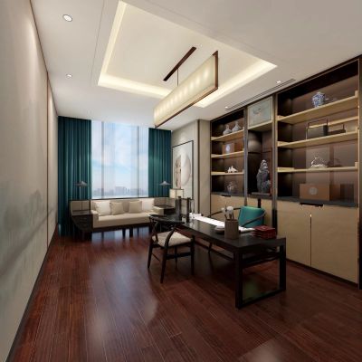 新中式书房 书柜