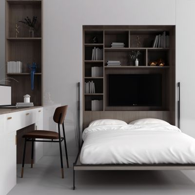 现代卧室书桌椅柜子
