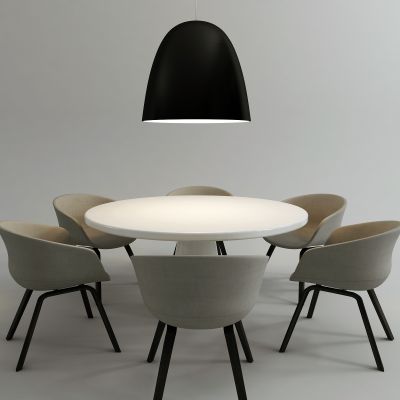 现代圆形洽谈桌椅