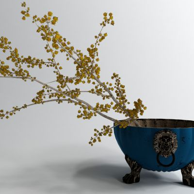 现代陶瓷器皿 花艺摆件