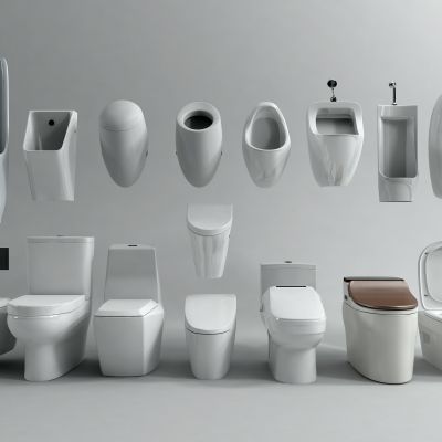 现代小便斗 马桶组合