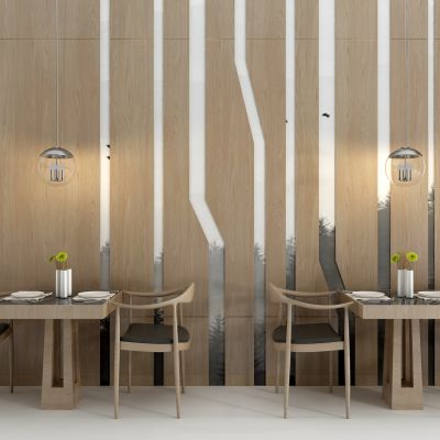 新中式餐厅背景墙