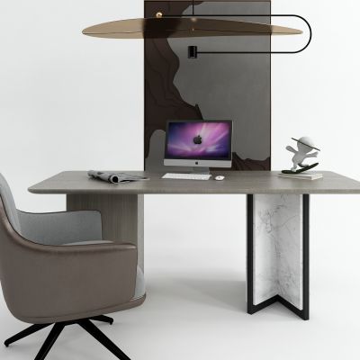 现代轻奢书桌椅