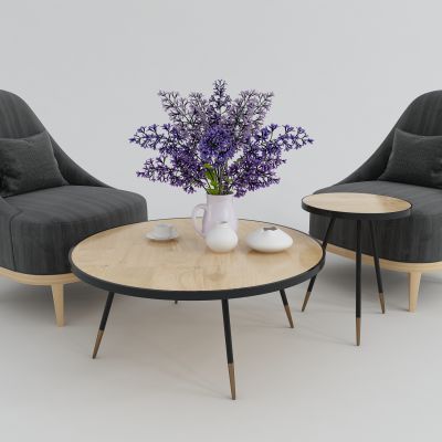北欧休闲椅茶几