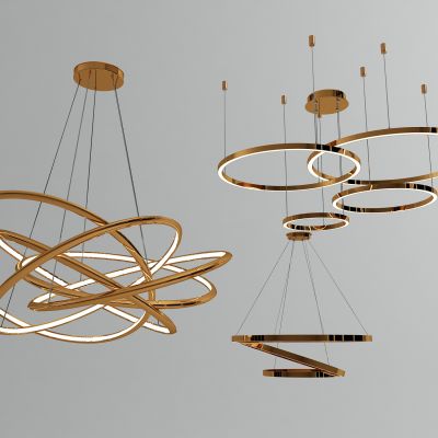 现代金属吊灯组合