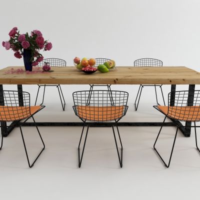 工业风桌椅组合