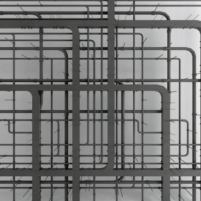 工业风裸顶消防管道