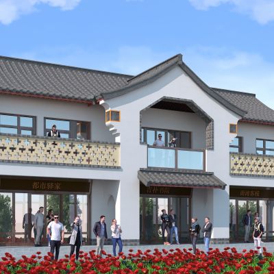 中式建筑，园林古建，传统中式，仿古建筑，户外建筑，景观小品，小公建，古建，四合院，庭院