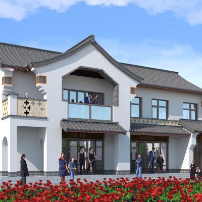 中式建筑，园林古建，传统中式，仿古建筑，户外建筑，景观小品，小公建，古建，四合院，庭院