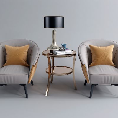 现代圆几休闲椅