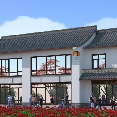 中式建筑，园林古建，传统中式，仿古建筑，户外建筑，景观小品，小公建，古建，四合院，庭院