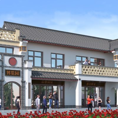 中式建筑，园林古建，传统中式，仿古建筑，户外建筑，景观小品，小公建，古建，四合院，庭院