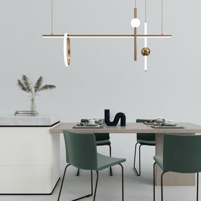 现代轻奢吧台桌椅