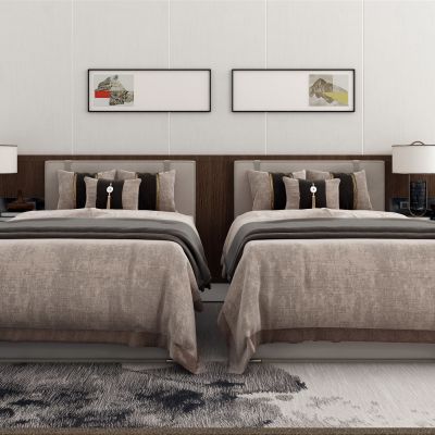 现代客房床品