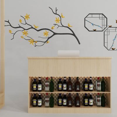 现代餐厅收银台