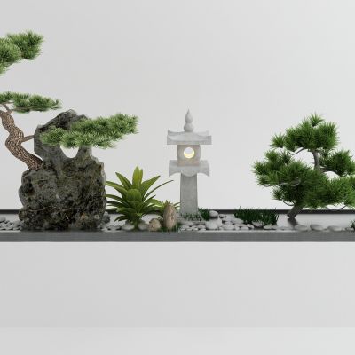 新中式松树景观3D模型