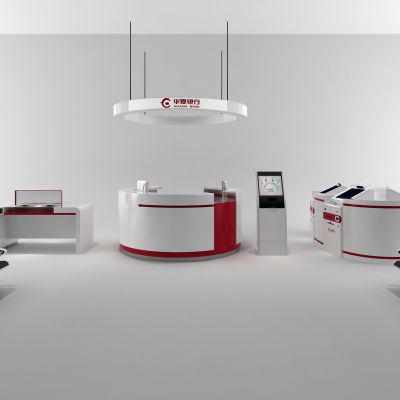 现代银行服务台  叫号机  填单台  自助服务机