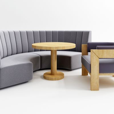 现代卡座 异型沙发