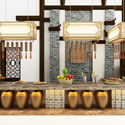 中餐厅收银服务台