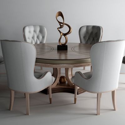 简欧餐桌椅组合