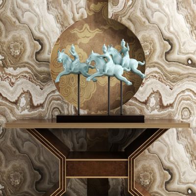 中式案几马雕塑 战马