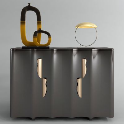 现代装饰柜 玄关柜  台灯