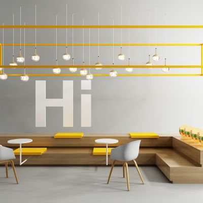 现代办公休息区吊灯