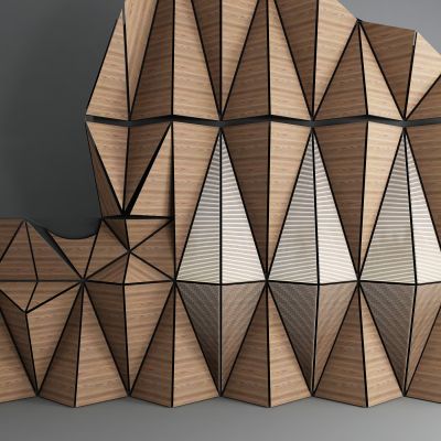 现代锥形饰面板 墙饰 造型墙