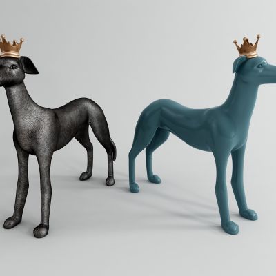 现代狗雕塑摆件