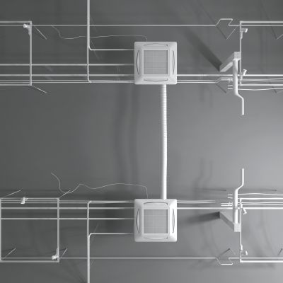 现代裸顶空调管道组合