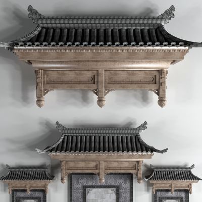 中式屋檐 古建门头