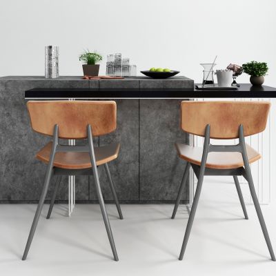 现代吧台椅子组合