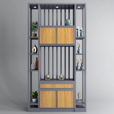 现代餐边柜 装饰隔断 装饰架