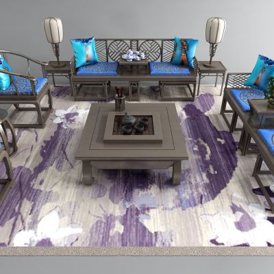 中式沙发茶几组合 罗汉床 沙发床