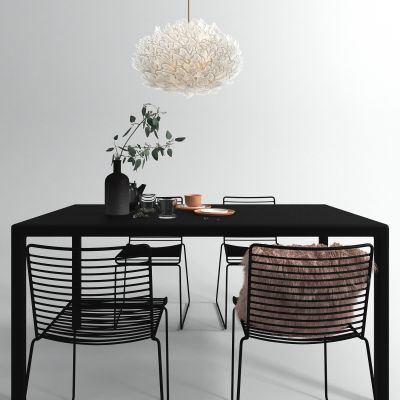 工业风餐桌椅吊灯组合