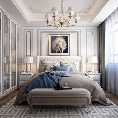 美式轻奢卧室