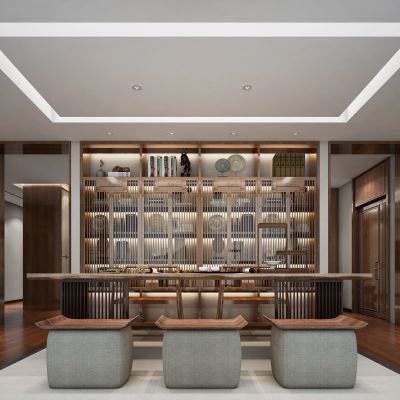 新中式书房茶室