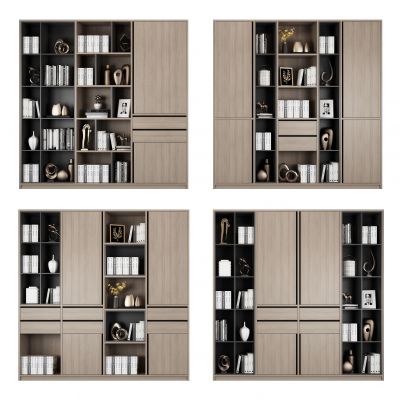 现代书柜组合