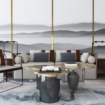 新中式沙发组合