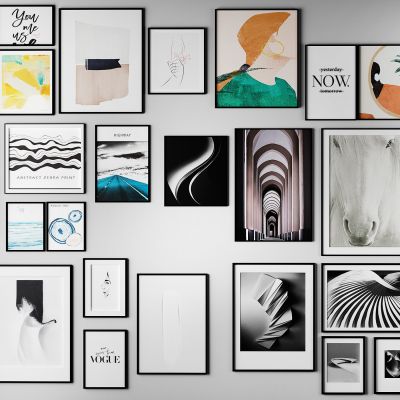 后现代挂画照片墙组合