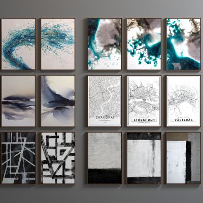 现代抽象挂画组合 艺术挂画
