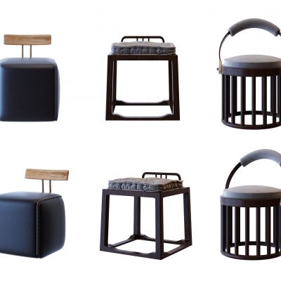 新中式矮凳休闲椅